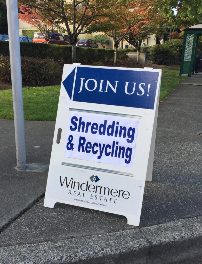 Poster for Northgate Shredding & Recycling Event